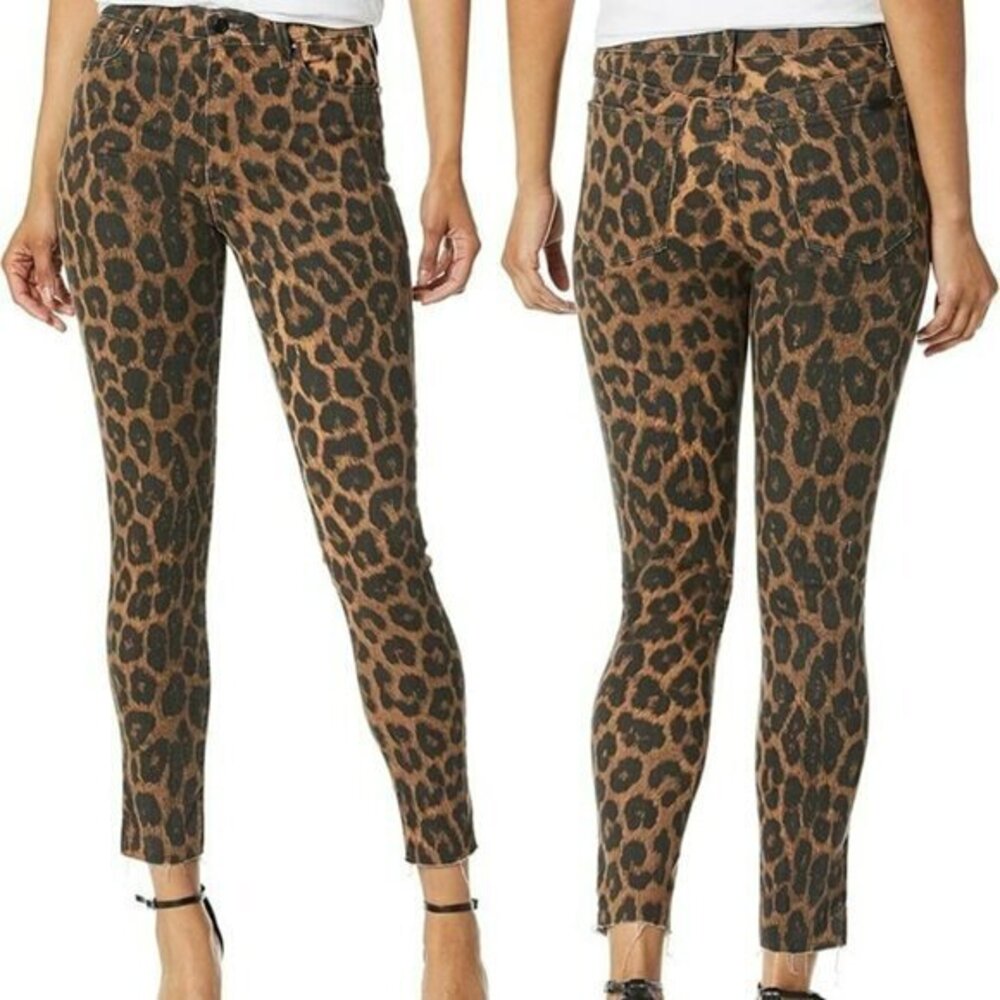 Joe's Jeans Charlie High Rise Skinny Ankle Leopard Jeans